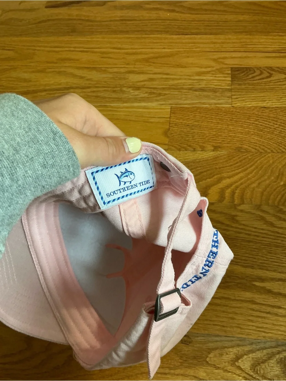 Southern Tide Light Pink Baseball Cap with Blue Fish. NWT